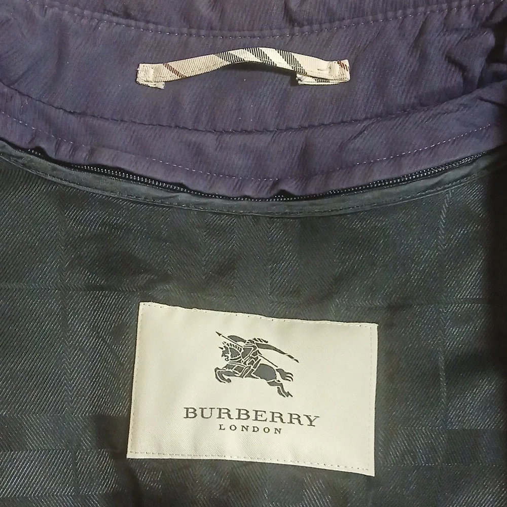 Burberry Plum Double-Breasted Trench Coat - Picture 2 of 12